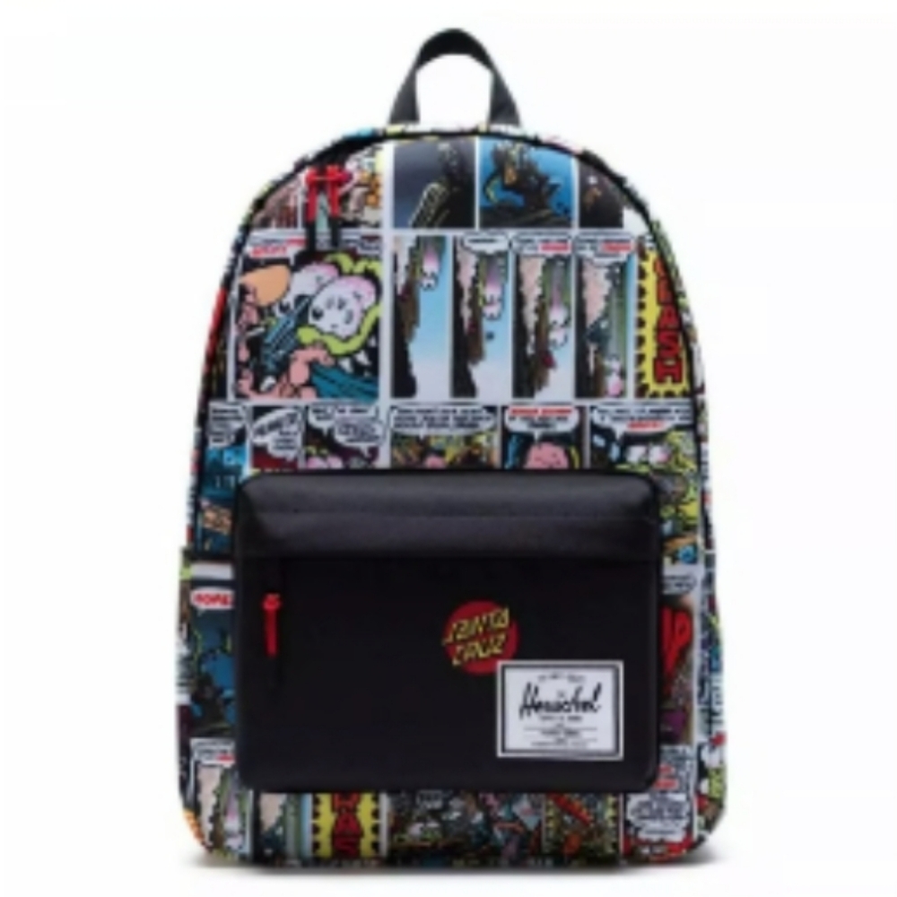HERSCHEL SUPPLY CO SANTA CRUZ CLASSIC X-LARGE  PORKCHOP HILL BACKPACK BLACK